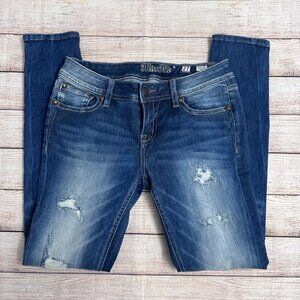 Miss Me Signature Skinny Distressed Jeans | Size 27 | Medium Wash Ripped